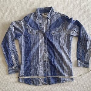 Adiktd Navy and White Plaid Shirt